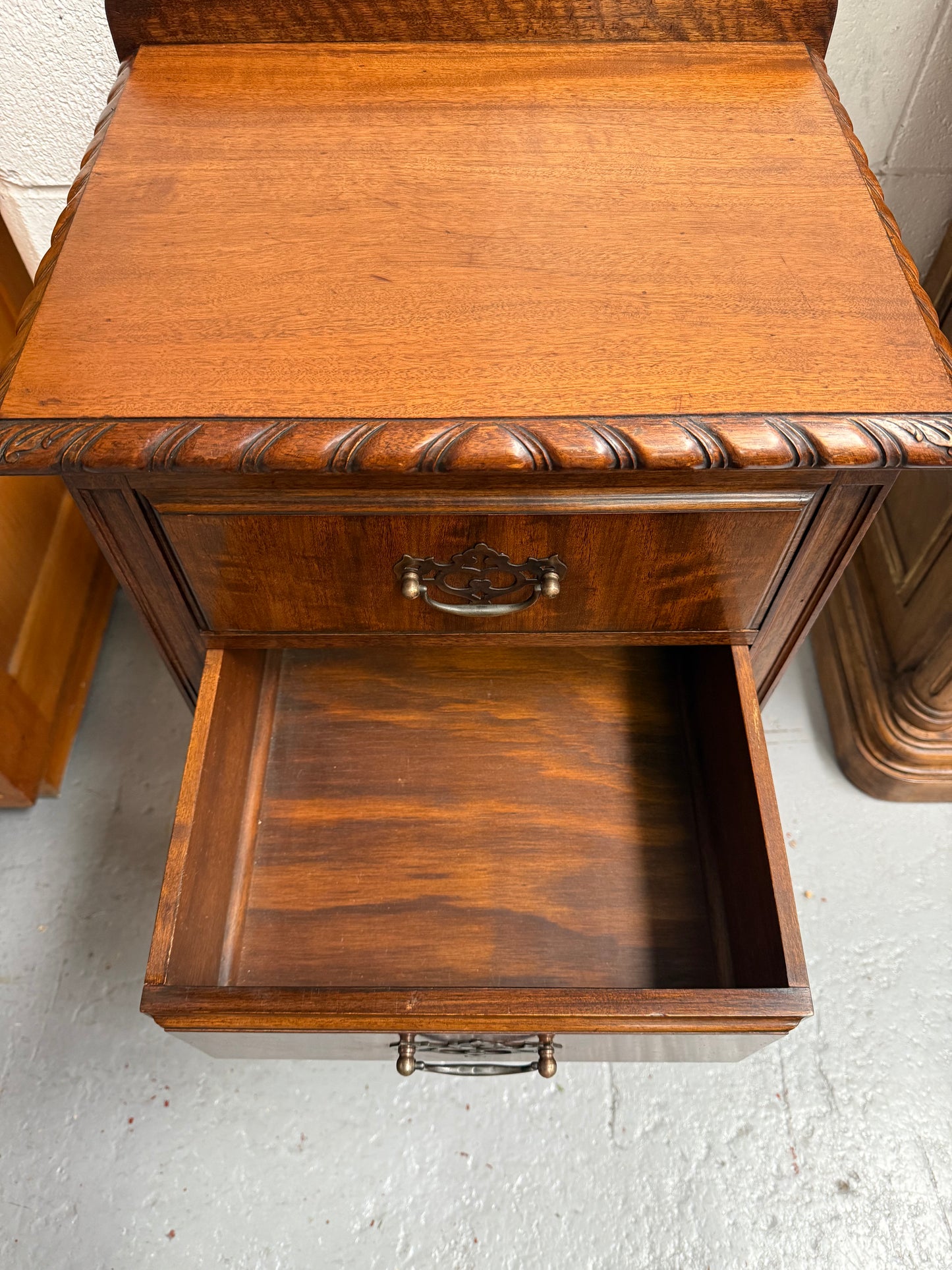 Versatile Vintage Chippendale Bedside Cabinet