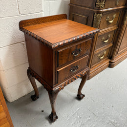 Versatile Vintage Chippendale Bedside Cabinet