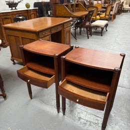 Impressive Pair Of Art Deco Amboyna Bedside Cabinets