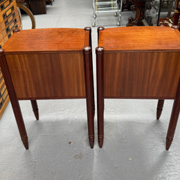Impressive Pair Of Art Deco Amboyna Bedside Cabinets