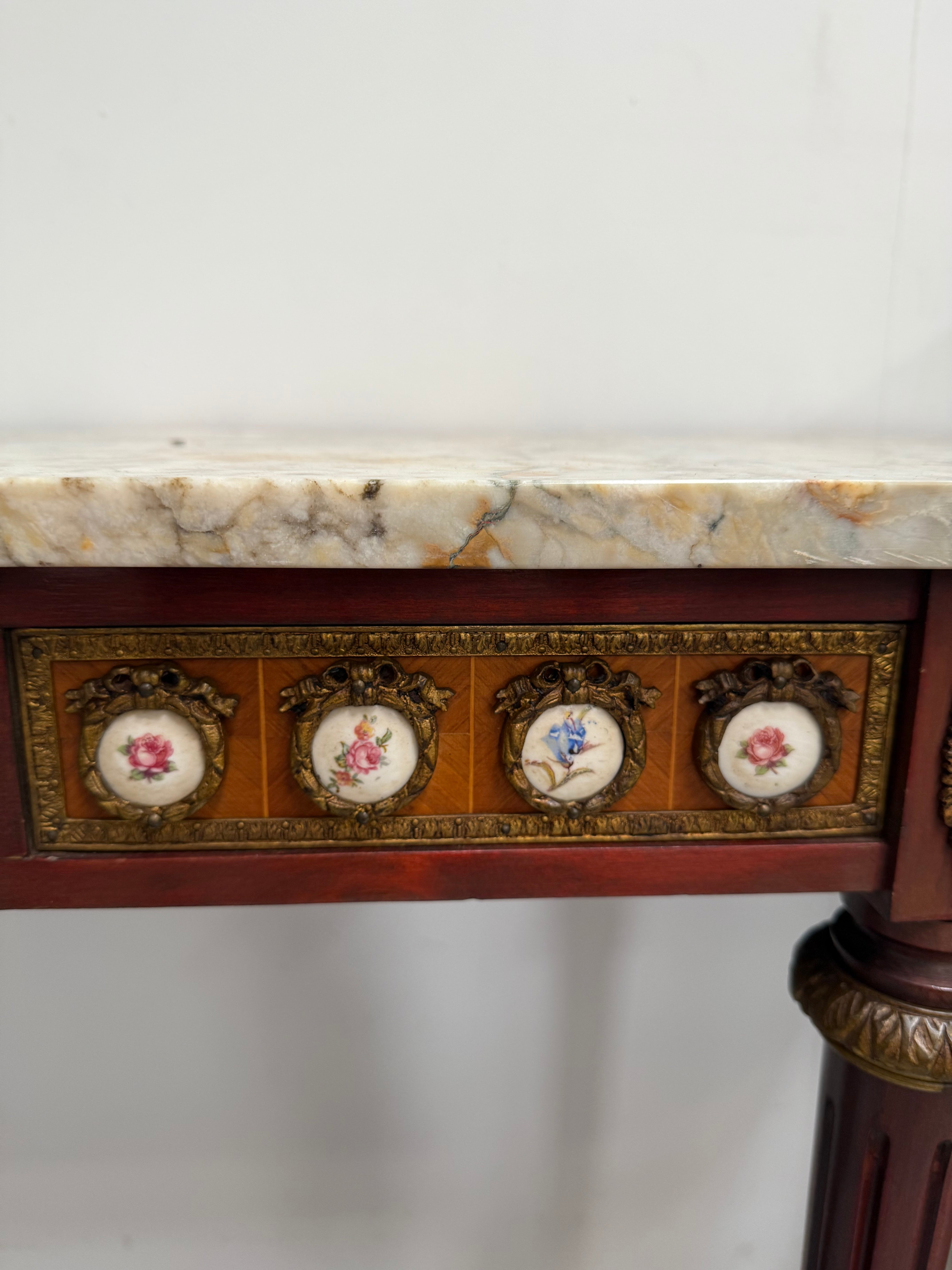 Attractive Mahogany French Style Marble Top Console Table | Antique & Vintage | Moonee Ponds Antiques | Australia Wide Delivery