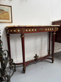Attractive Mahogany French Style Marble Top Console Table | Antique & Vintage | Moonee Ponds Antiques | Australia Wide Delivery