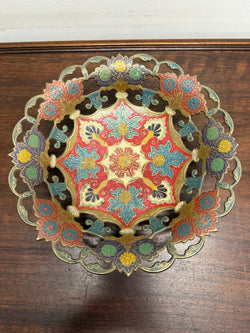 Vintage Hand Enamelled Brass Bowl | Antique & Vintage | Moonee Ponds Antiques | Australia Wide Delivery