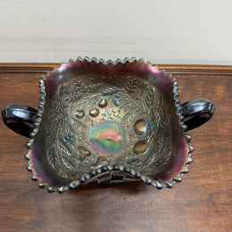 Vintage Carnival Glass Northwood Fruits & Berries Bowl