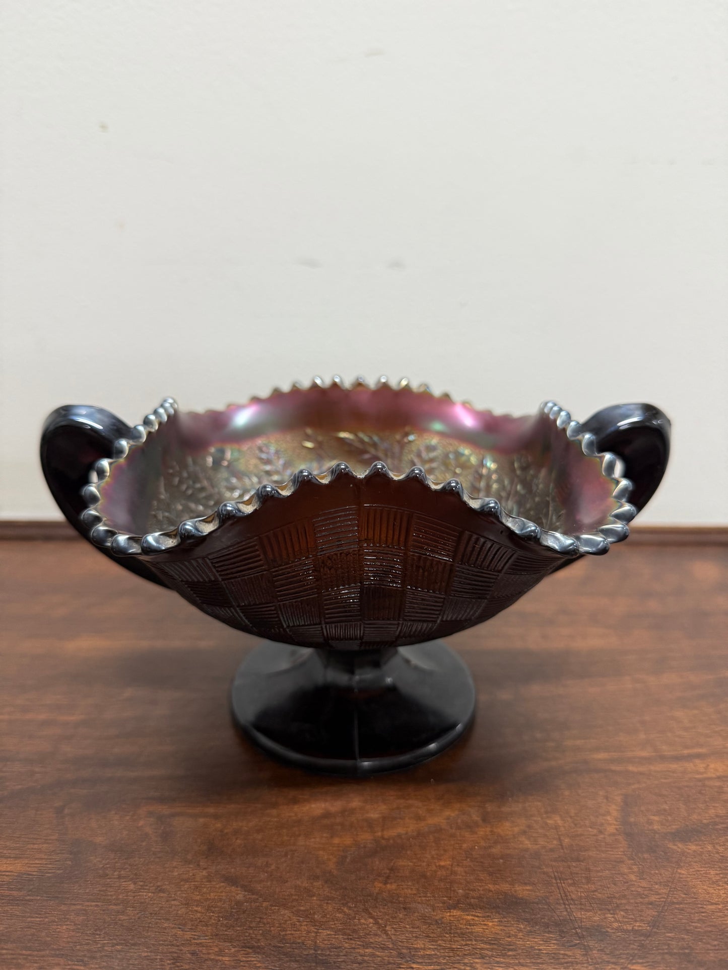 Vintage Carnival Glass Northwood Fruits & Berries Bowl