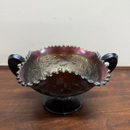 Vintage Carnival Glass Northwood Fruits & Berries Bowl