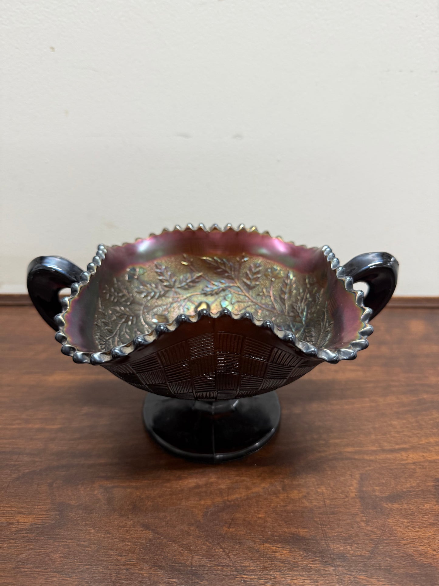 Vintage Carnival Glass Northwood Fruits & Berries Bowl