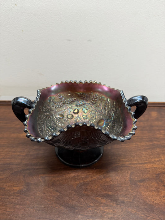 Vintage Carnival Glass Northwood Fruits & Berries Bowl