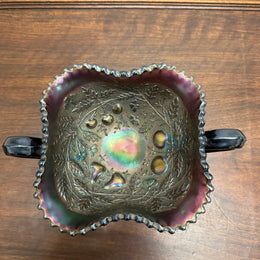 Vintage Carnival Glass Northwood Fruits & Berries Bowl