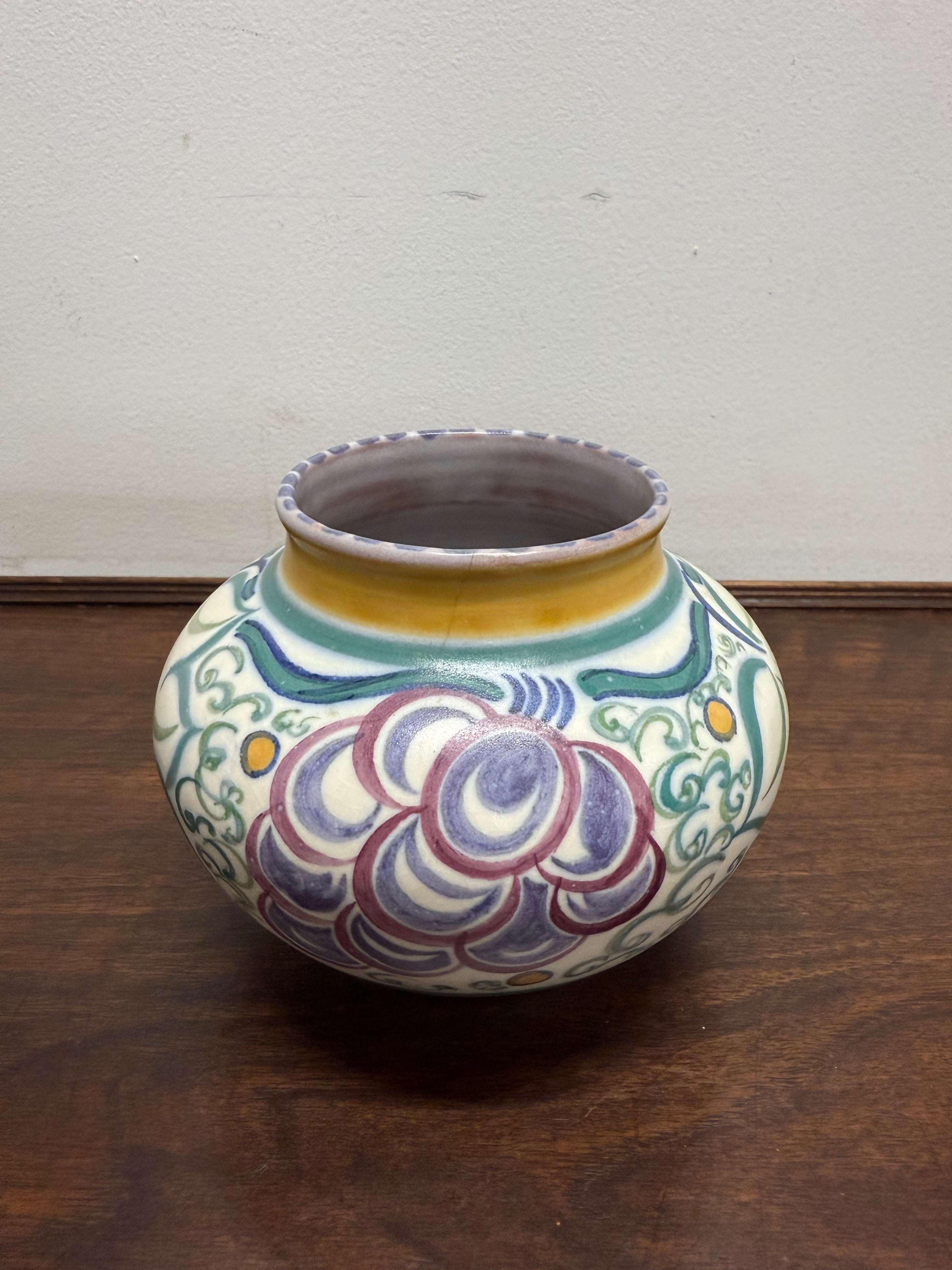 Vintage Hand Painted Poole Pottery Vase | Antique & Vintage | Moonee Ponds Antiques | Australia Wide Delivery