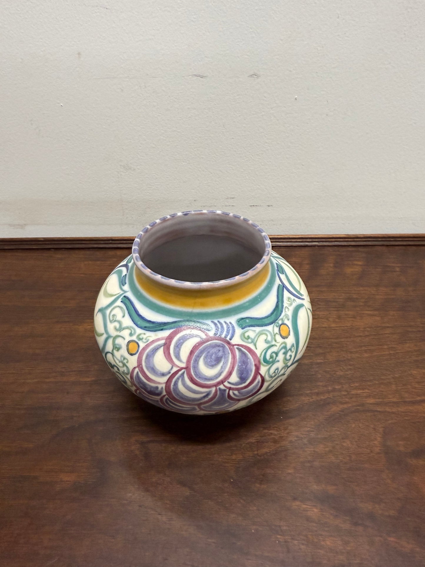 Vintage Hand Painted Poole Pottery Vase