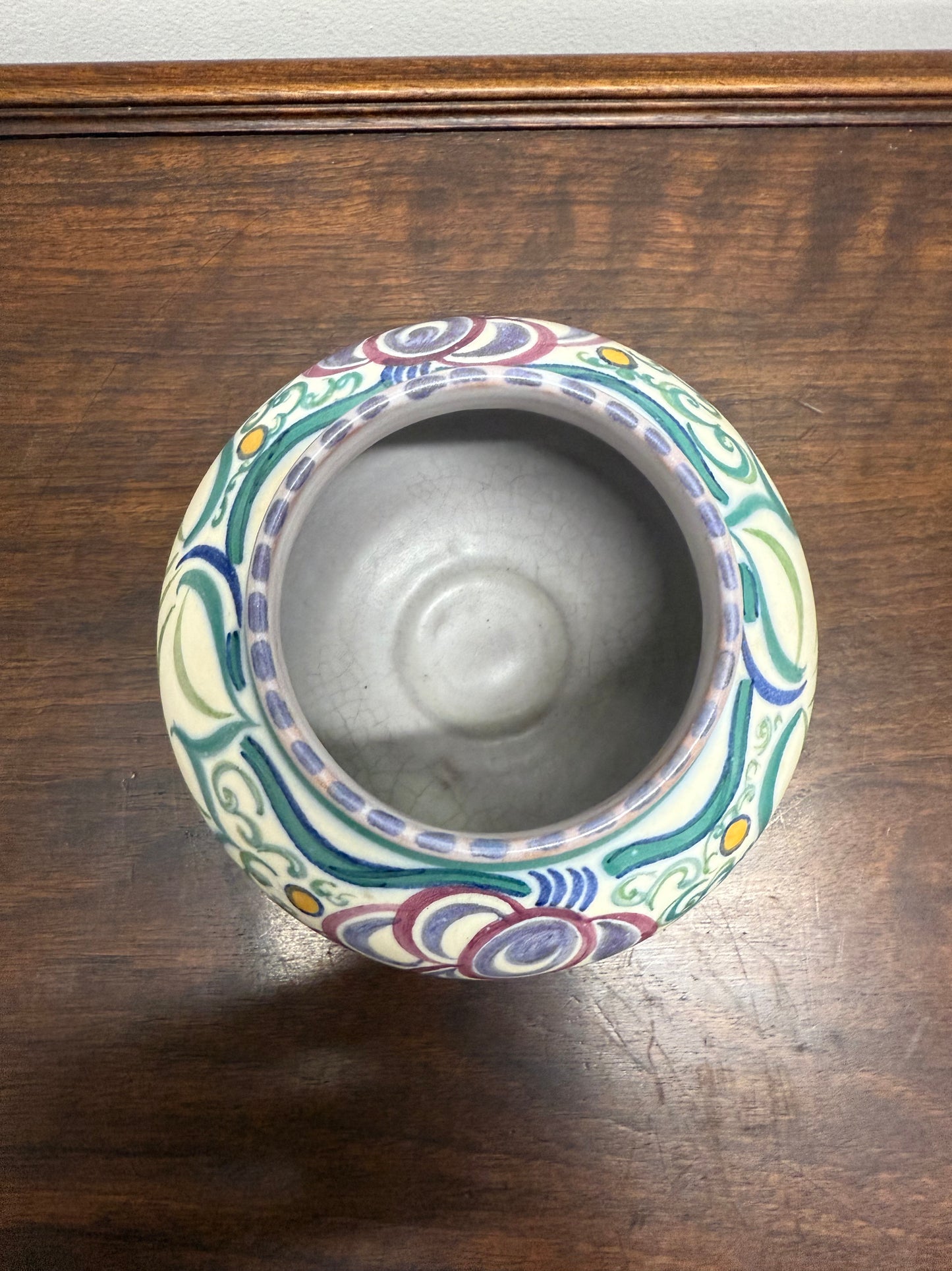 Vintage Hand Painted Poole Pottery Vase