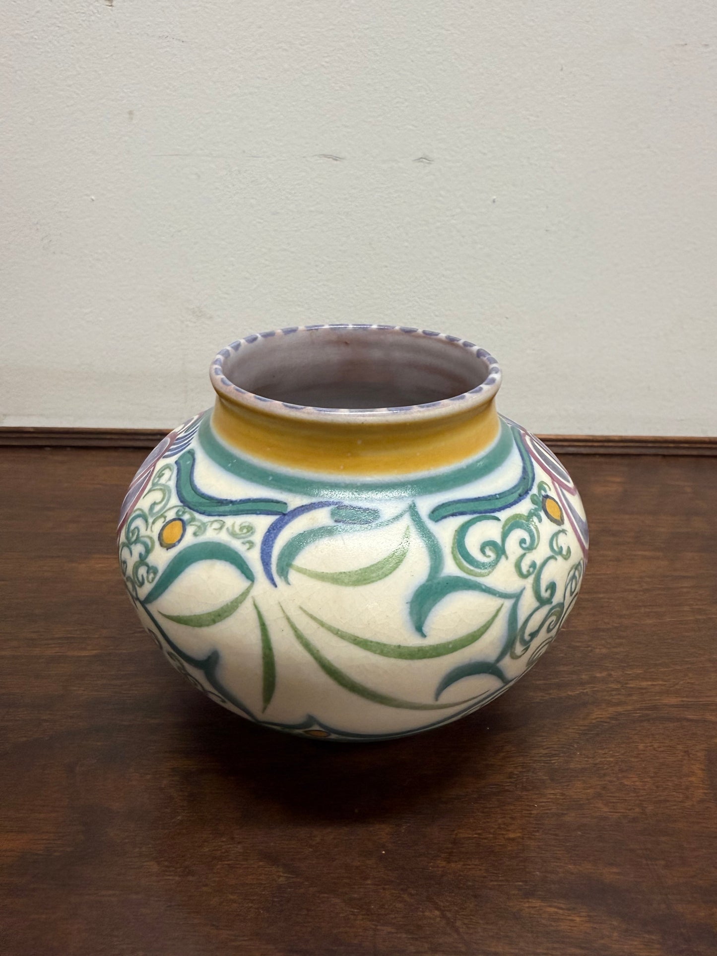 Vintage Hand Painted Poole Pottery Vase