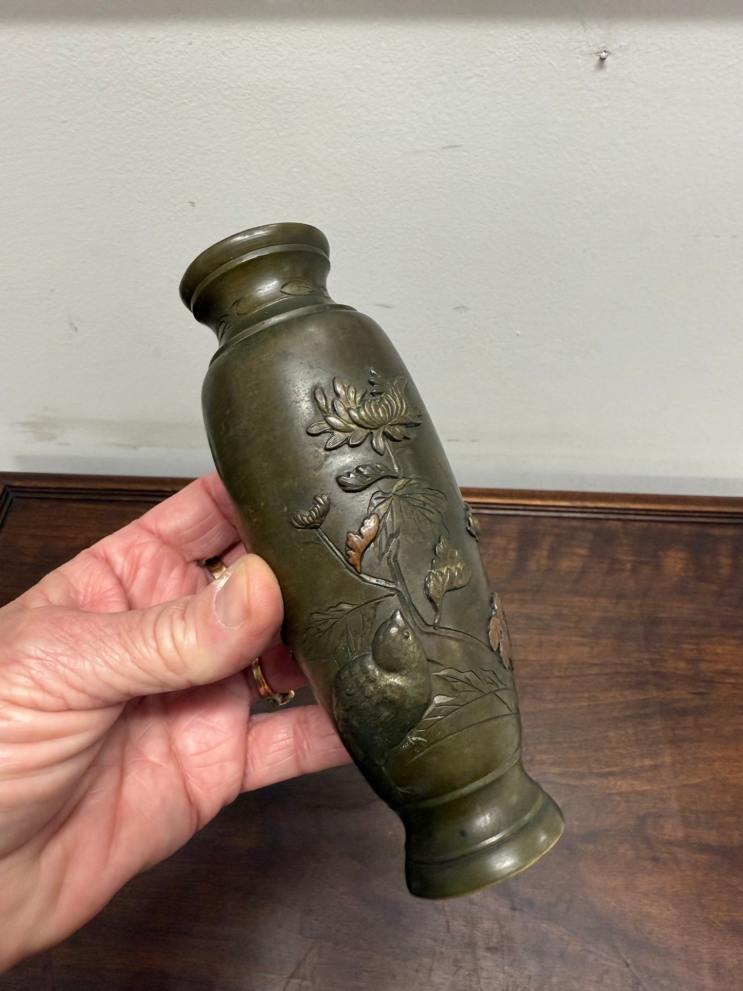 Meiji Period Japanese Bronze Vase