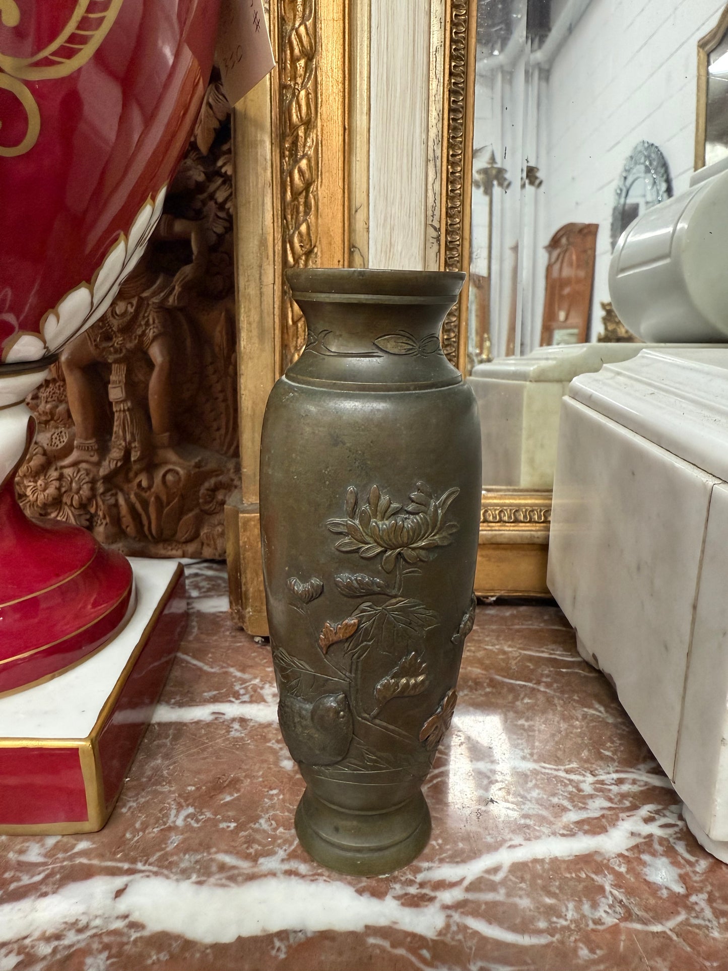 Meiji Period Japanese Bronze Vase