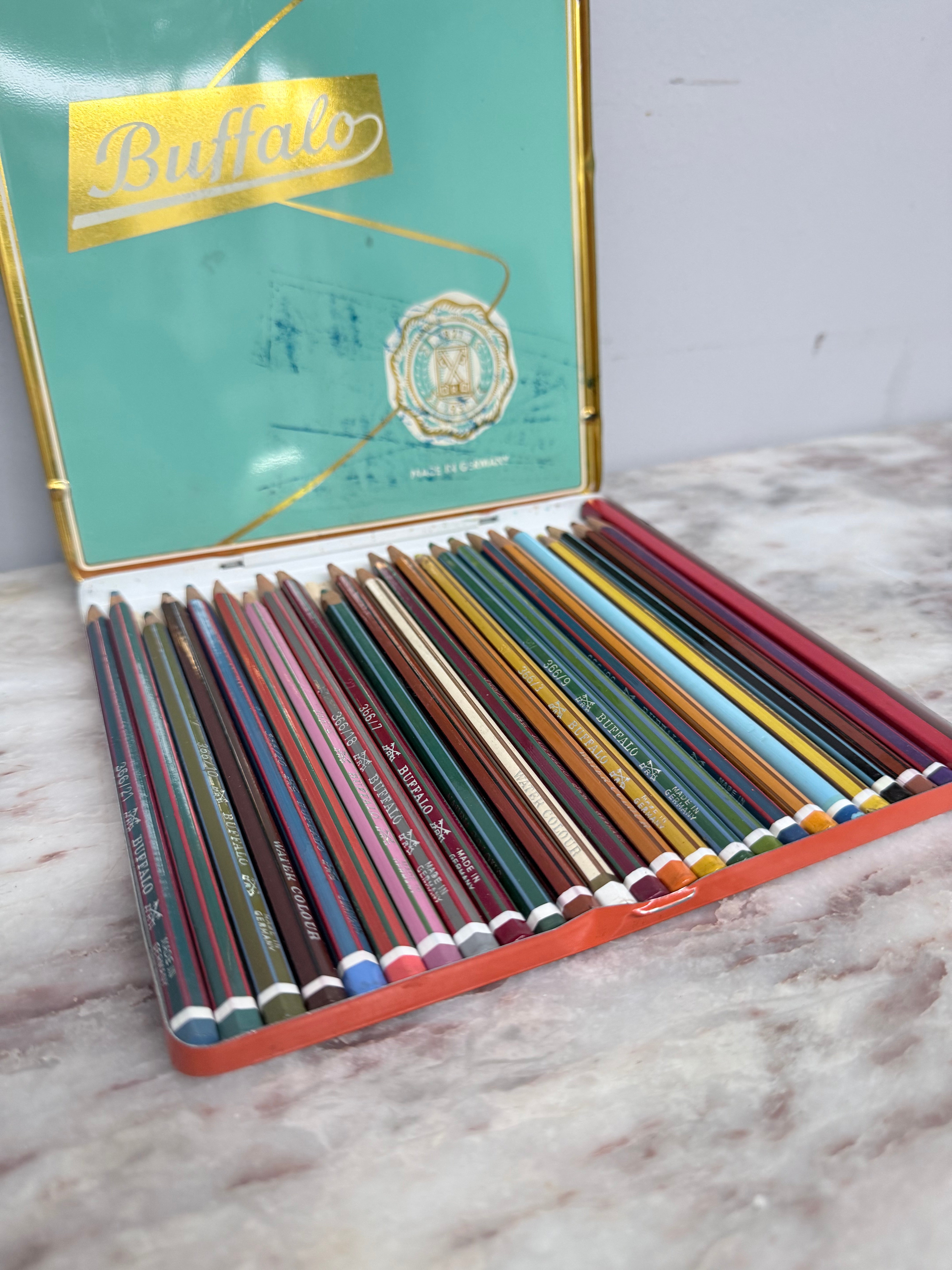 Vintage Set Buffalo Water-Colours Pencils | Antique & Vintage | Moonee Ponds Antiques | Australia Wide