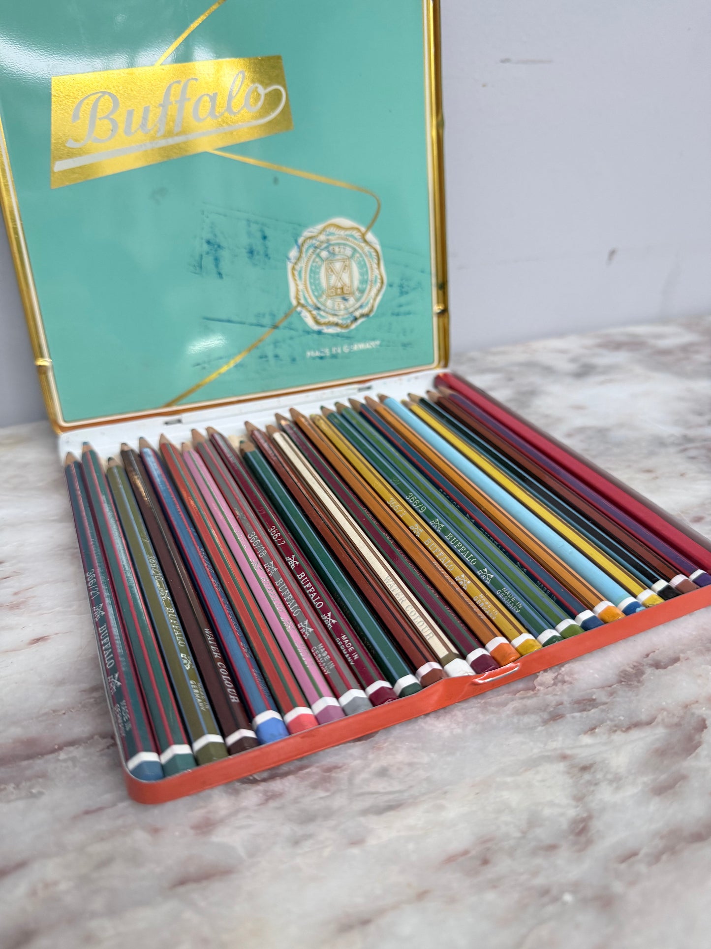 Vintage Set Buffalo Water-Colours Pencils