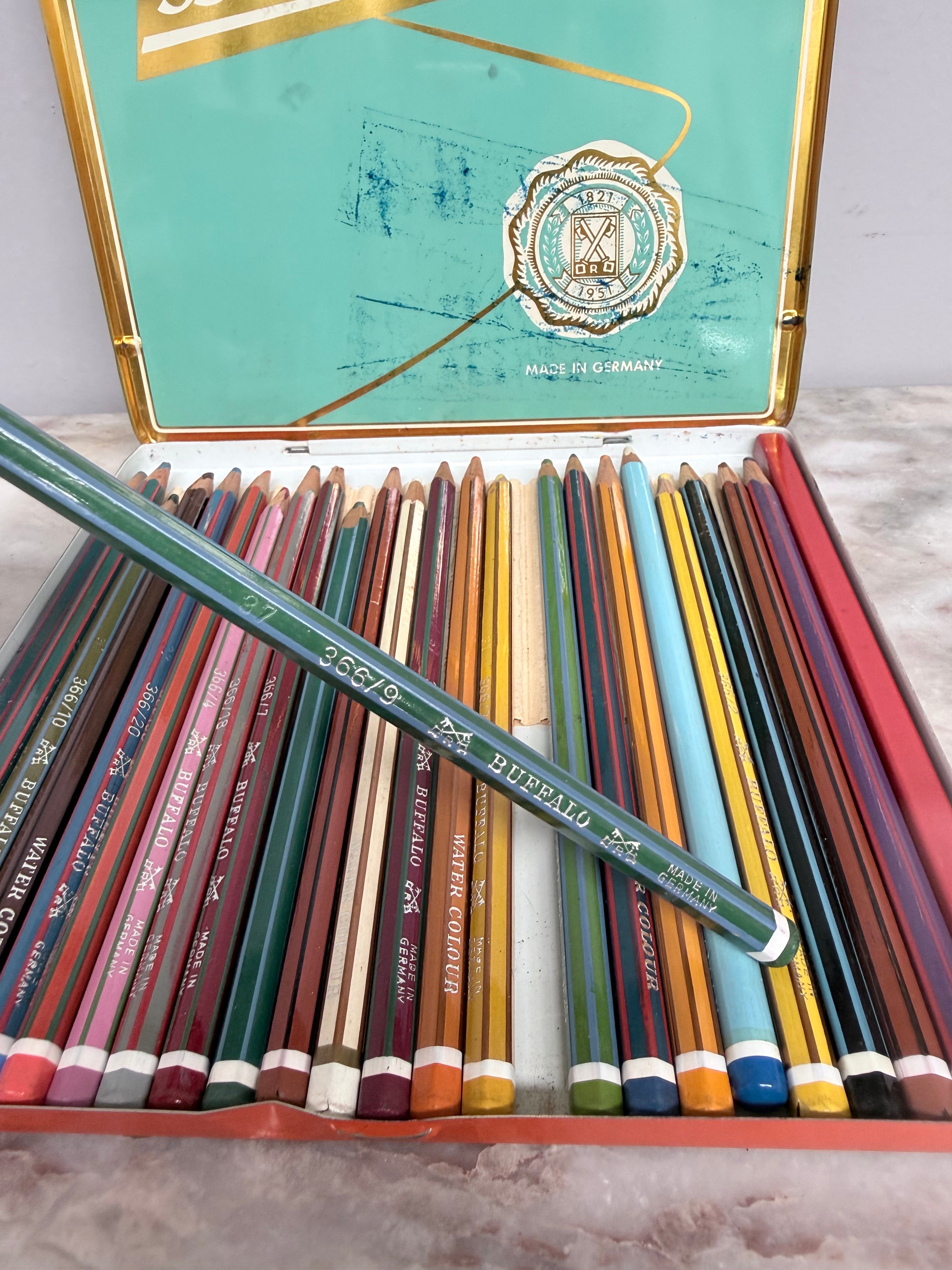 Vintage Set Buffalo Water-Colours Pencils | Antique & Vintage | Moonee Ponds Antiques | Australia Wide