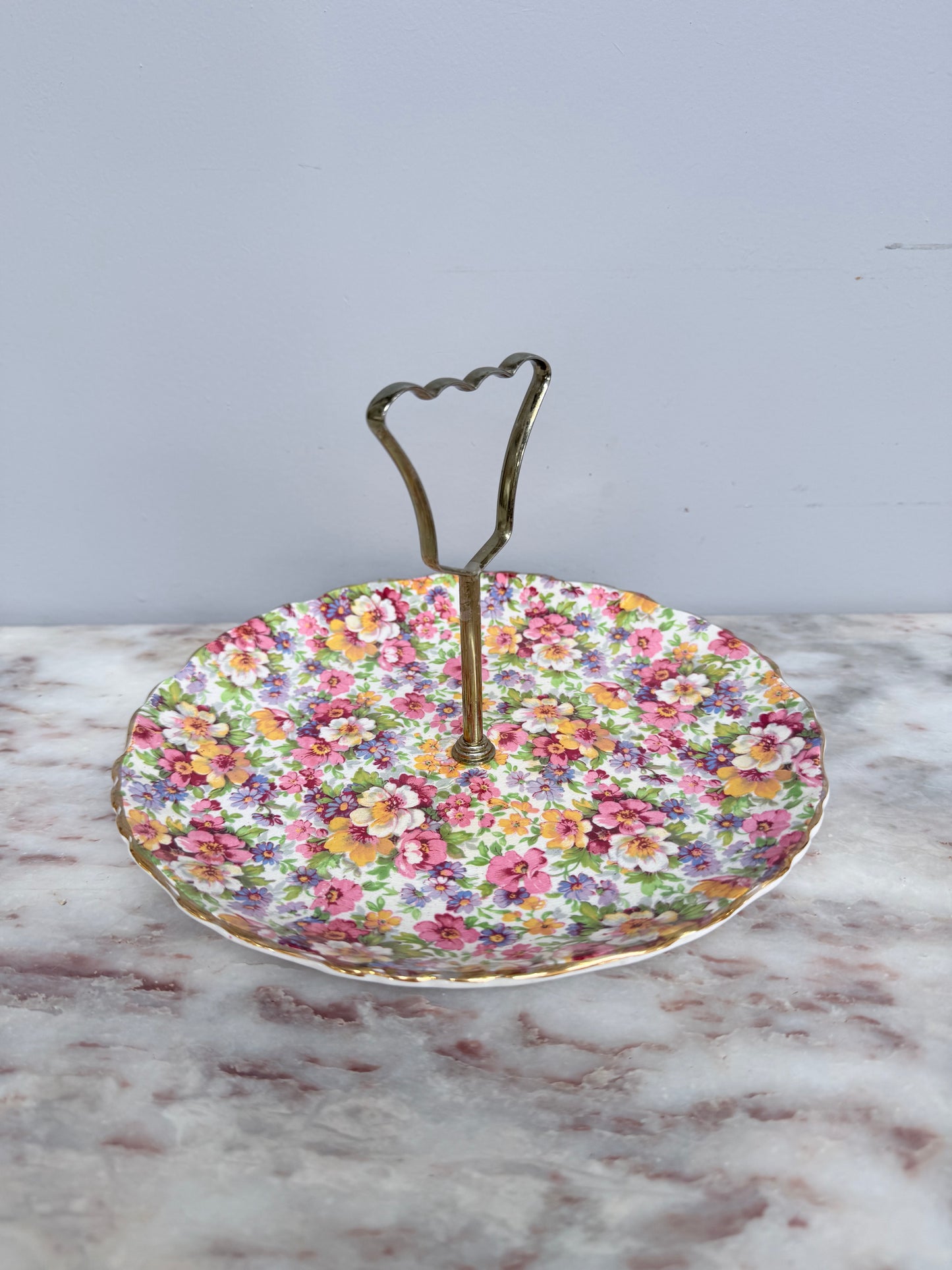 Vintage Old Foley Du Barry Sweets Plate/Stand