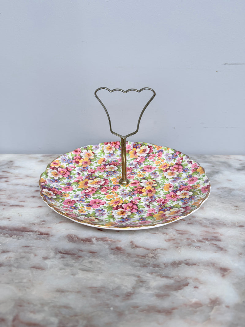 Vintage Old Foley Du Barry Sweets Plate/Stand