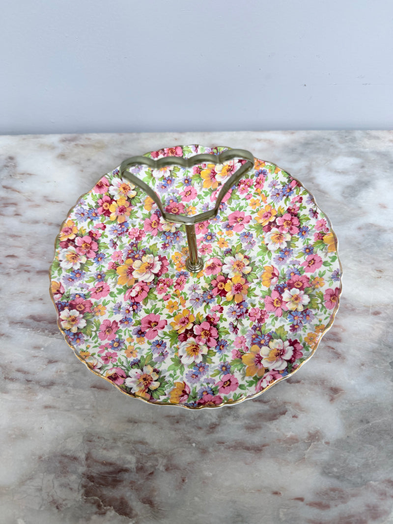 Vintage Old Foley Du Barry Sweets Plate/Stand