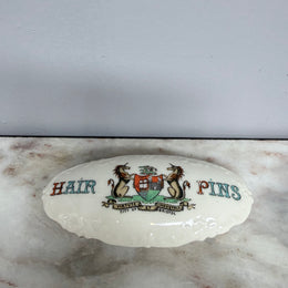 Vintage China Crested Ware Hair Pin Box