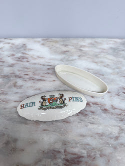 Vintage China Crested Ware Hair Pin Box | Antique & Vintage | Moonee Ponds Antiques | Australia Wide Delivery