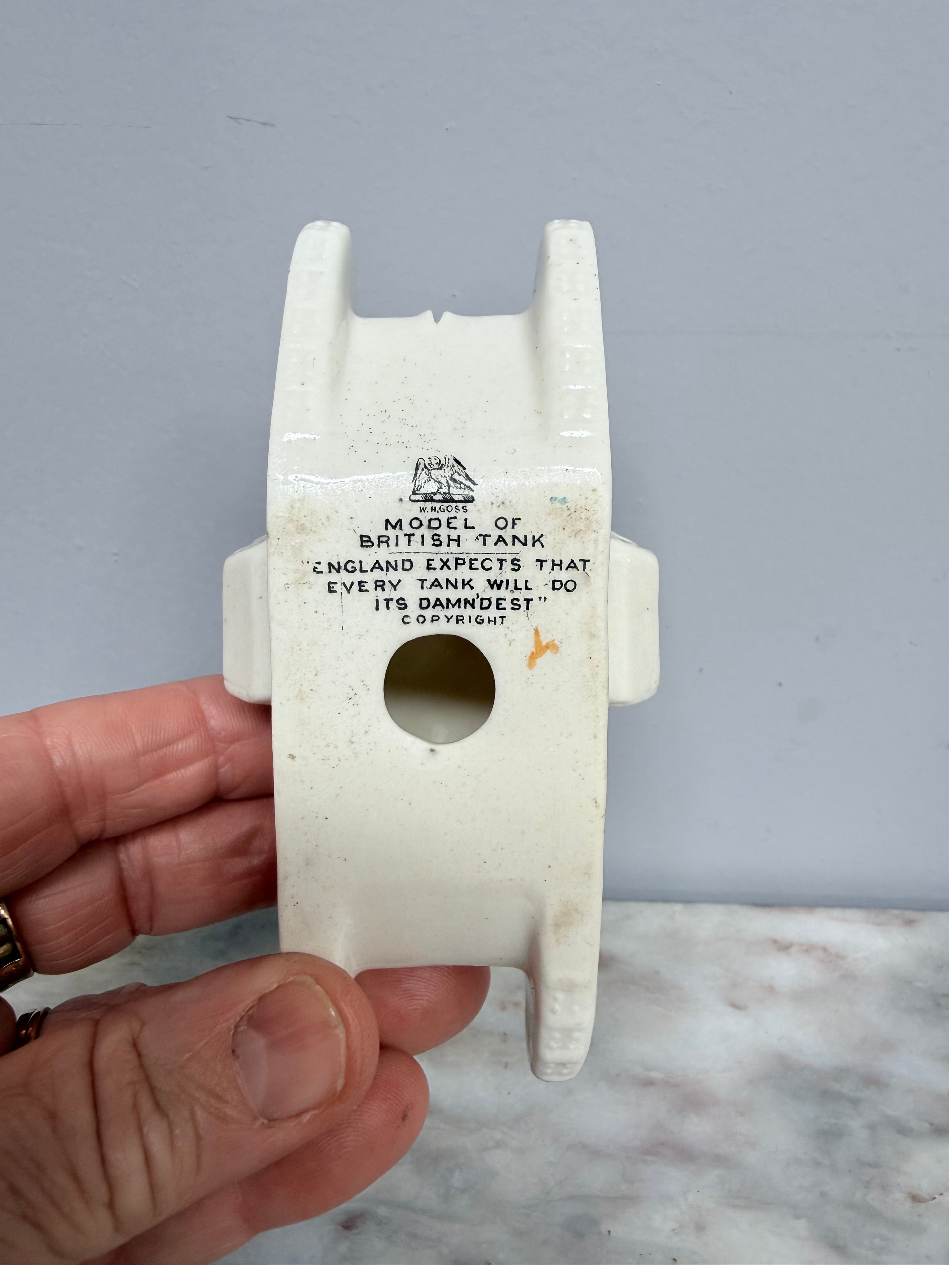 World War 1 "Goss" Crested Ware Tank | Antique & Vintage | Moonee Ponds Antiques | Australia Wide