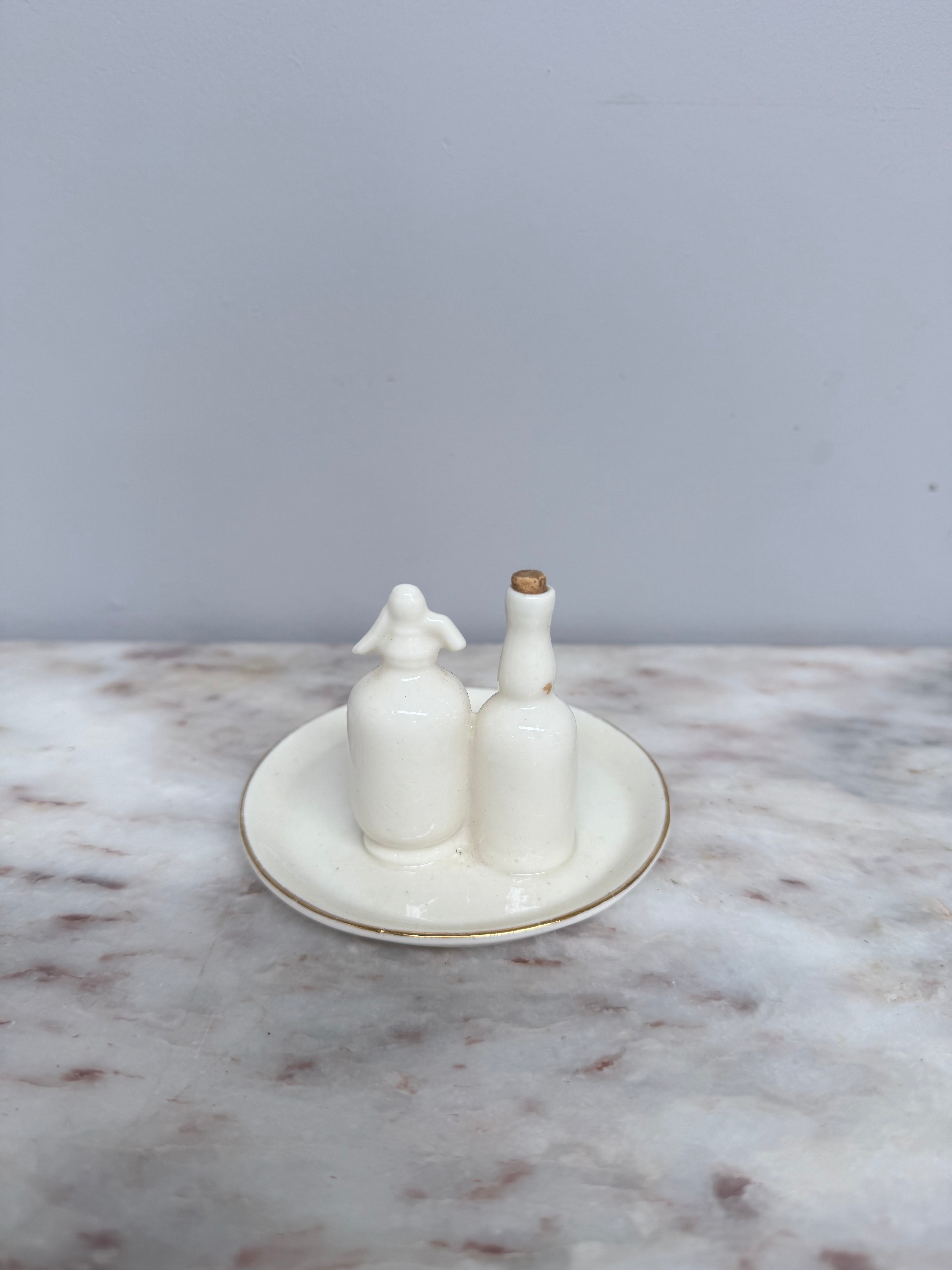 Rare "Goss" Crested China Ware Tray, Bottle & Syphon | Antique & Vintage | Moonee Ponds Antiques | Australia Wide