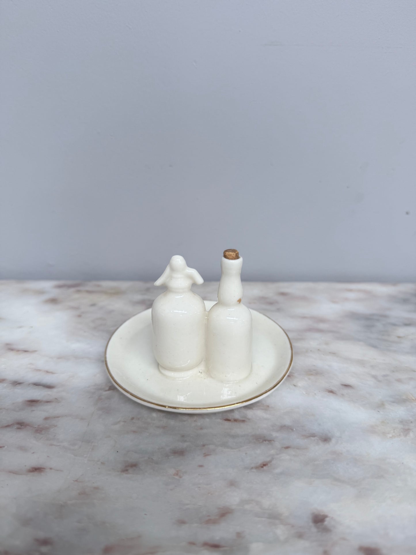 Rare "Goss" Crested China Ware Tray, Bottle & Syphon