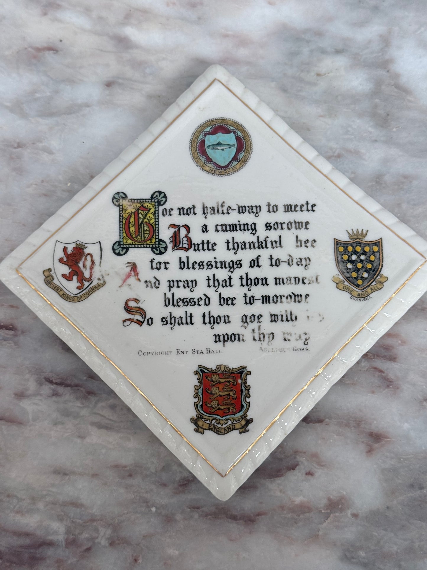 W. H. Goss Crested China Wall Hanging