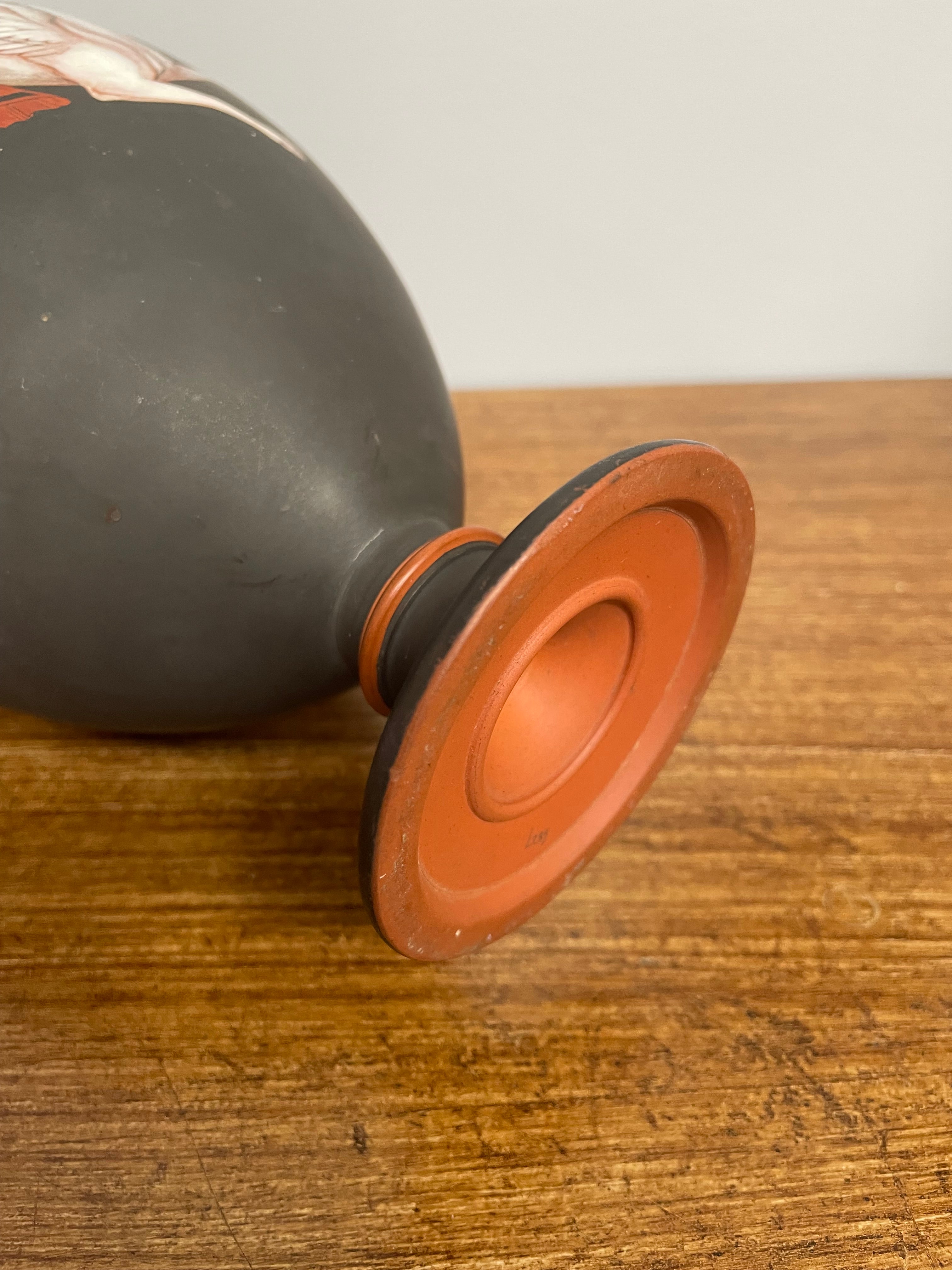 Antique French Terracotta & Enamel Vase | Antique & Vintage | Moonee Ponds Antiques | Australia Wide Delivery