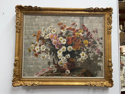 Fabulous Large French Oil on Canvas Floral Still Life Painting | Antique & Vintage | Moonee Ponds Antiques | Australia Wide Delivery