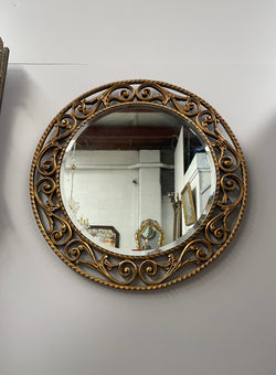 Sourced From France an Elegant Bevelled Edge Round Mirror | Antique & Vintage | Moonee Ponds Antiques | Australia Wide Delivery