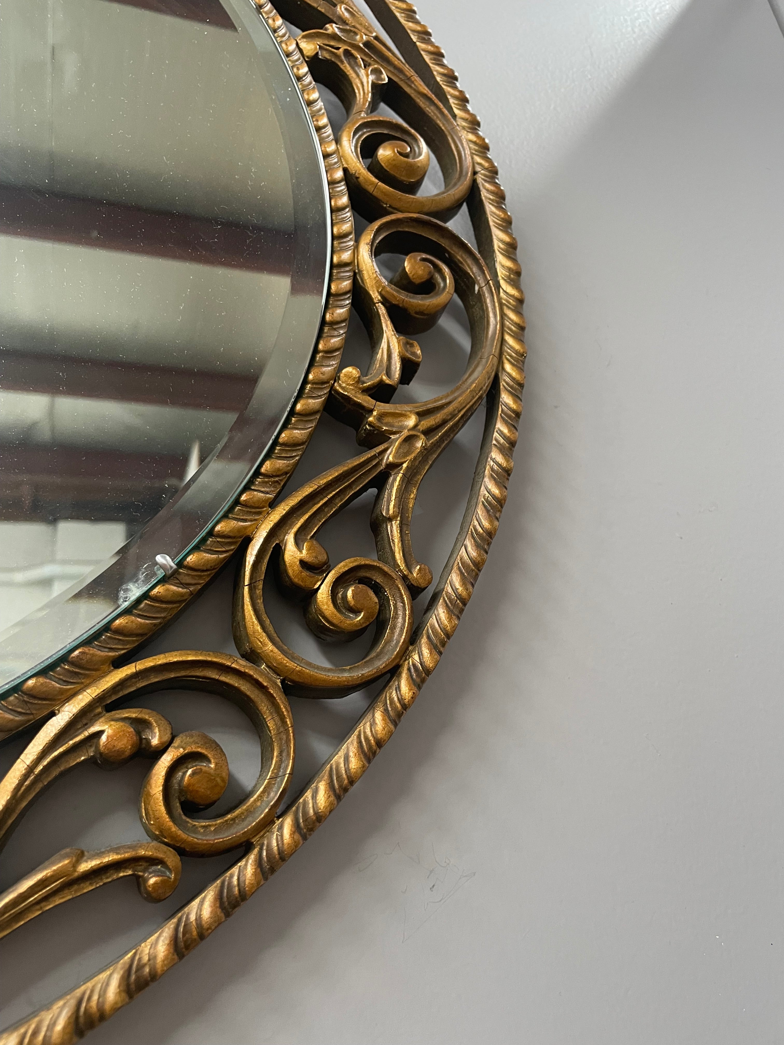Sourced From France an Elegant Bevelled Edge Round Mirror | Antique & Vintage | Moonee Ponds Antiques | Australia Wide Delivery