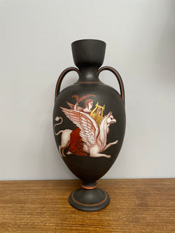 Antique French Terracotta & Enamel Vase | Antique & Vintage | Moonee Ponds Antiques | Australia Wide Delivery