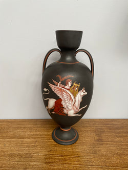 Antique French Terracotta & Enamel Vase | Antique & Vintage | Moonee Ponds Antiques | Australia Wide Delivery