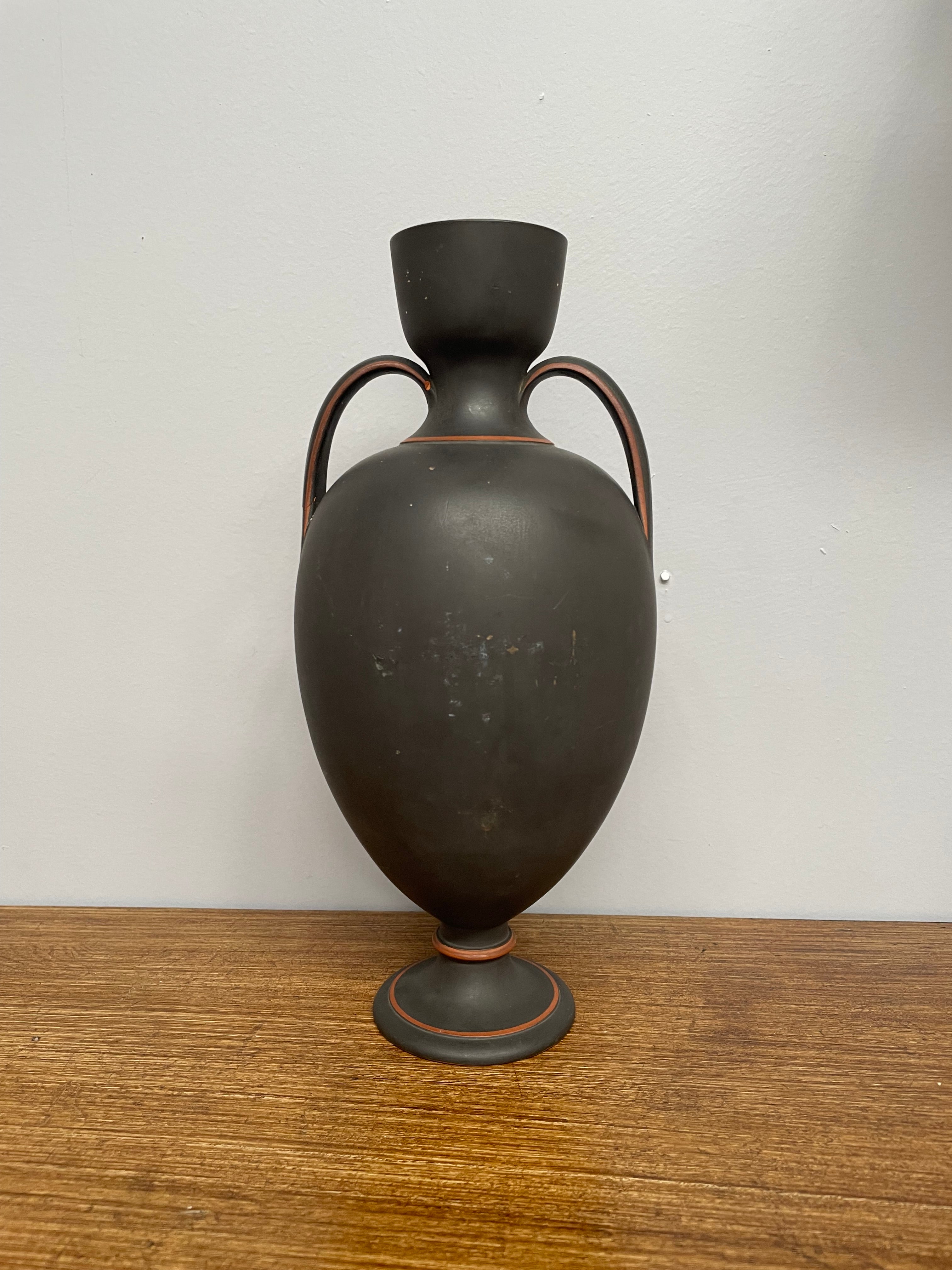 Antique French Terracotta & Enamel Vase | Antique & Vintage | Moonee Ponds Antiques | Australia Wide Delivery