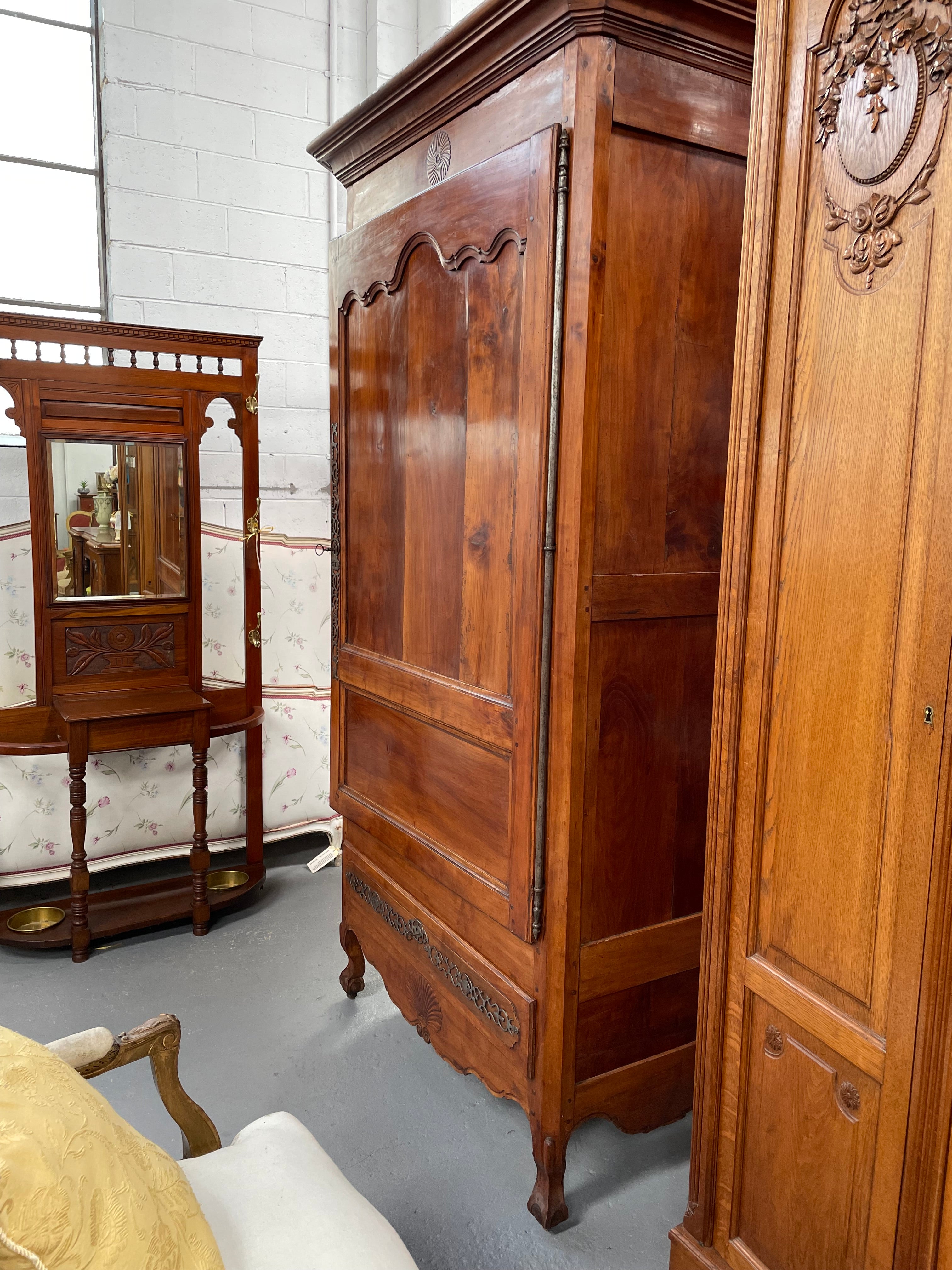 19th Century French Cherry wood Armoire | Antique & Vintage | Moonee Ponds Antiques | Australia Wide Delivery