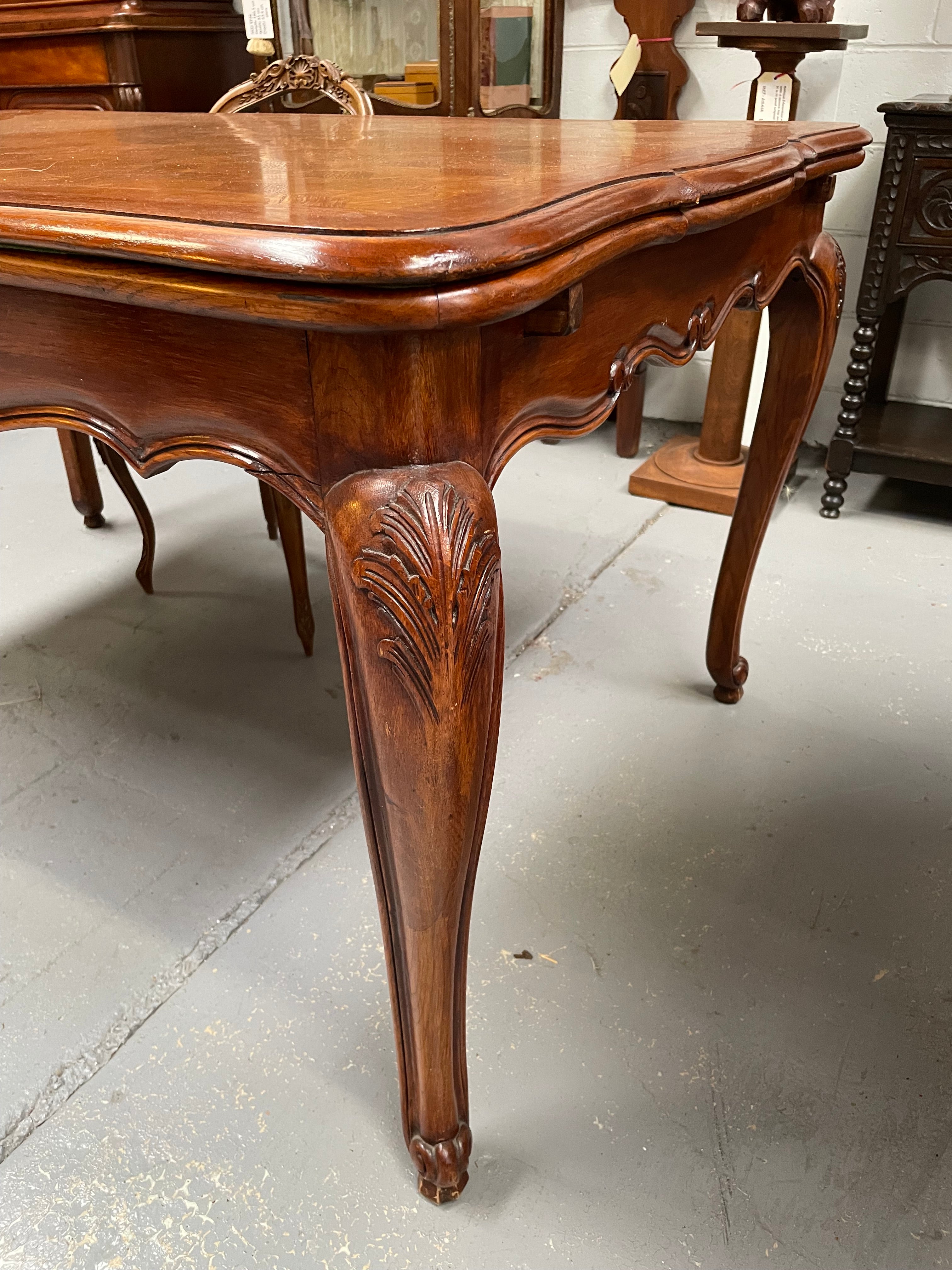 Attractive French Louis XV Style Parquetry Top Oak Extension Table | Antique & Vintage | Moonee Ponds Antiques | Australia Wide Delivery