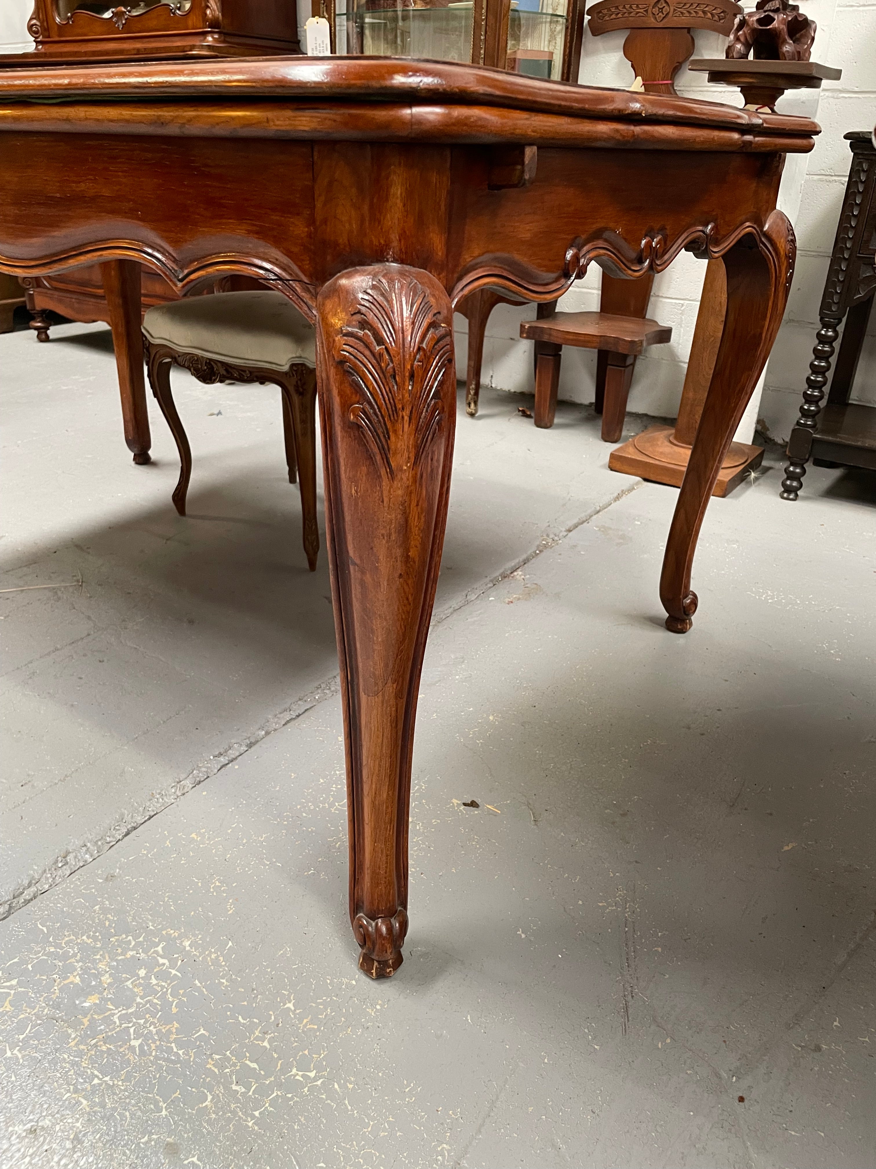 Attractive French Louis XV Style Parquetry Top Oak Extension Table | Antique & Vintage | Moonee Ponds Antiques | Australia Wide Delivery