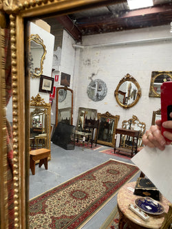 Large French 19th Century Cushion Mirror | Antique & Vintage | Moonee Ponds Antiques | Australia Wide Delivery