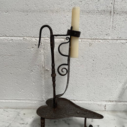 19th Century Wrought Iron Candle Holder by Valerian Gillar Wien