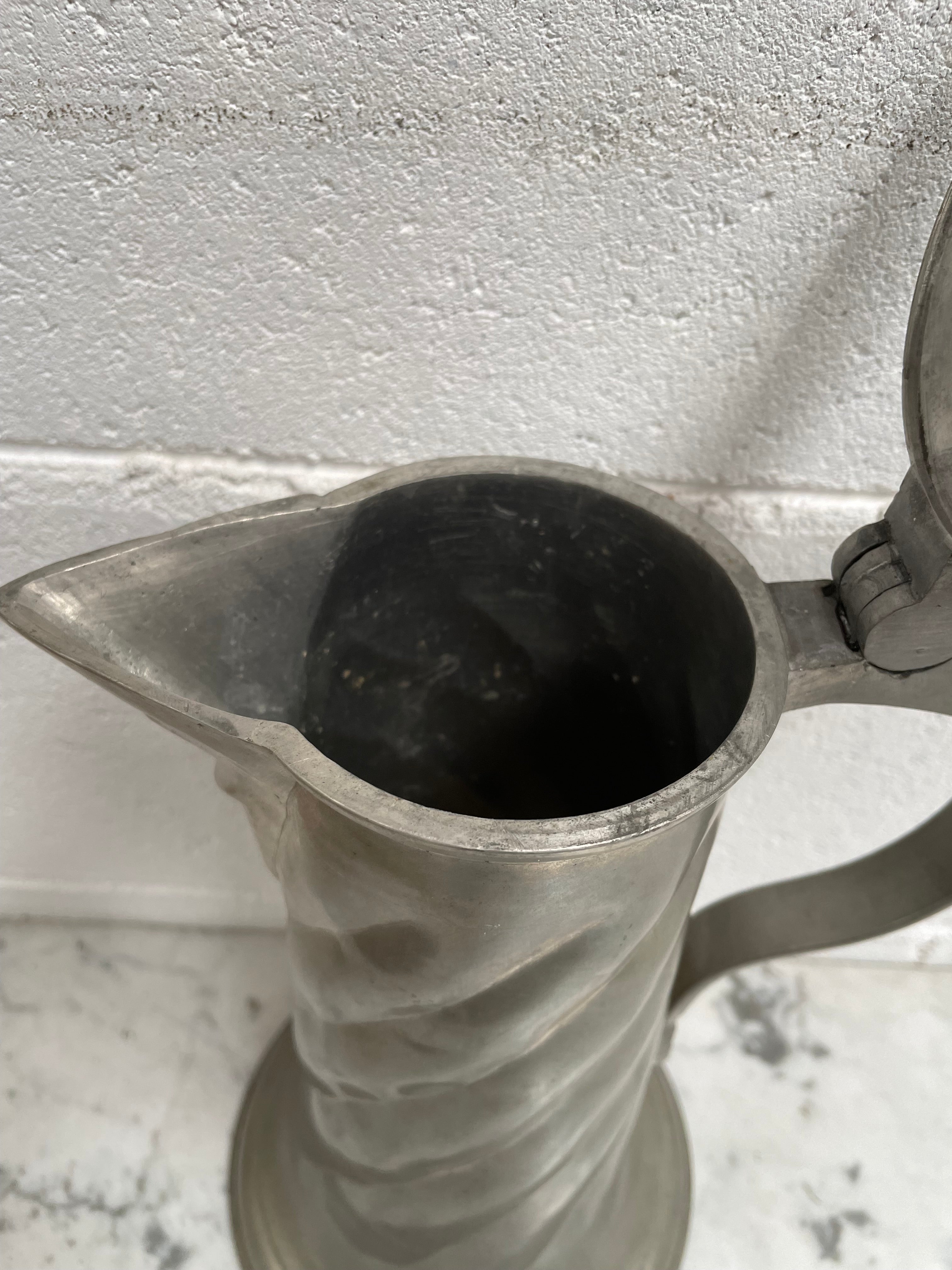 Antique 19th Century Large Pewter Lidded Tankard | Antique & Vintage | Moonee Ponds Antiques | Australia Wide Delivery