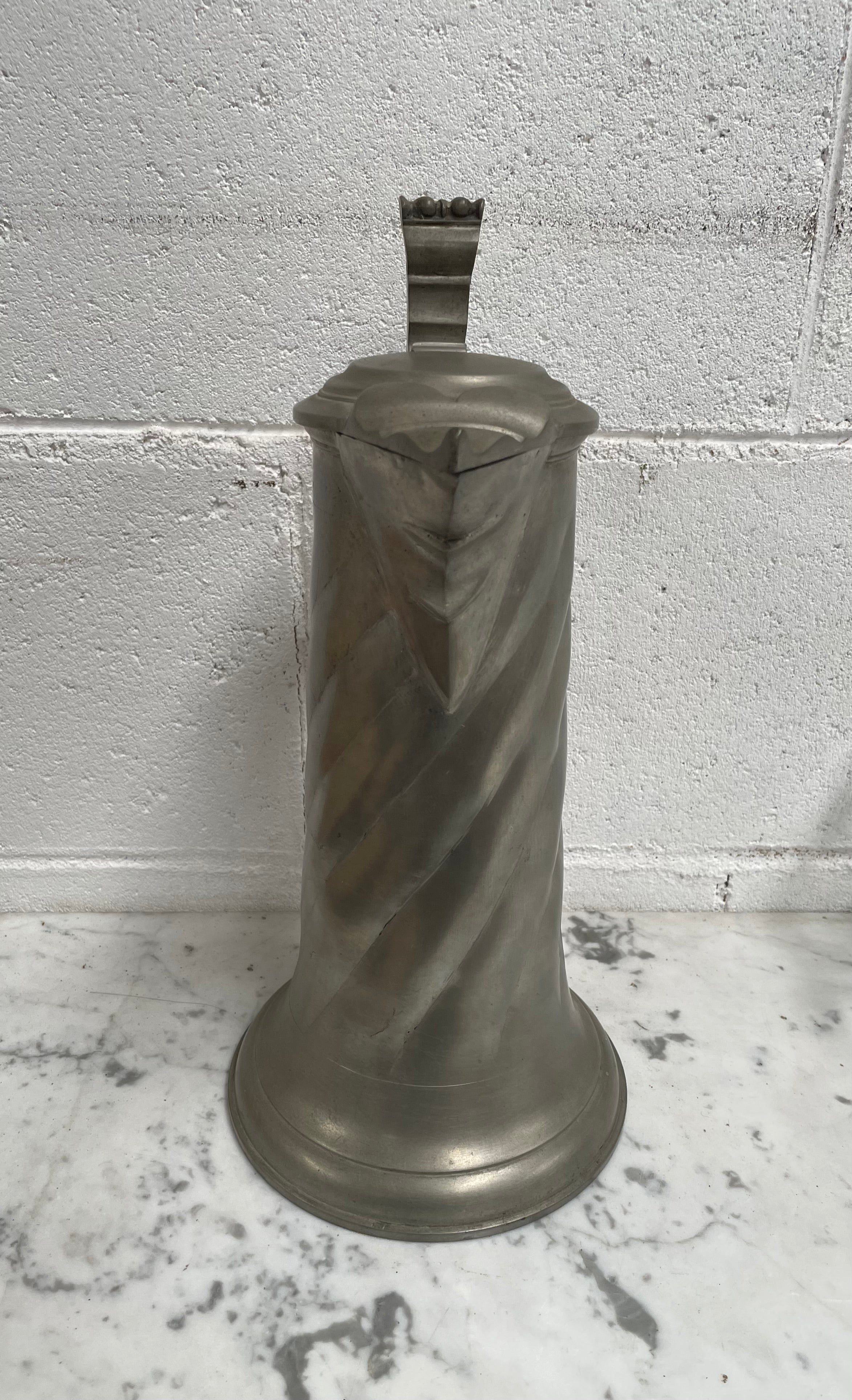 Antique 19th Century Large Pewter Lidded Tankard | Antique & Vintage | Moonee Ponds Antiques | Australia Wide Delivery