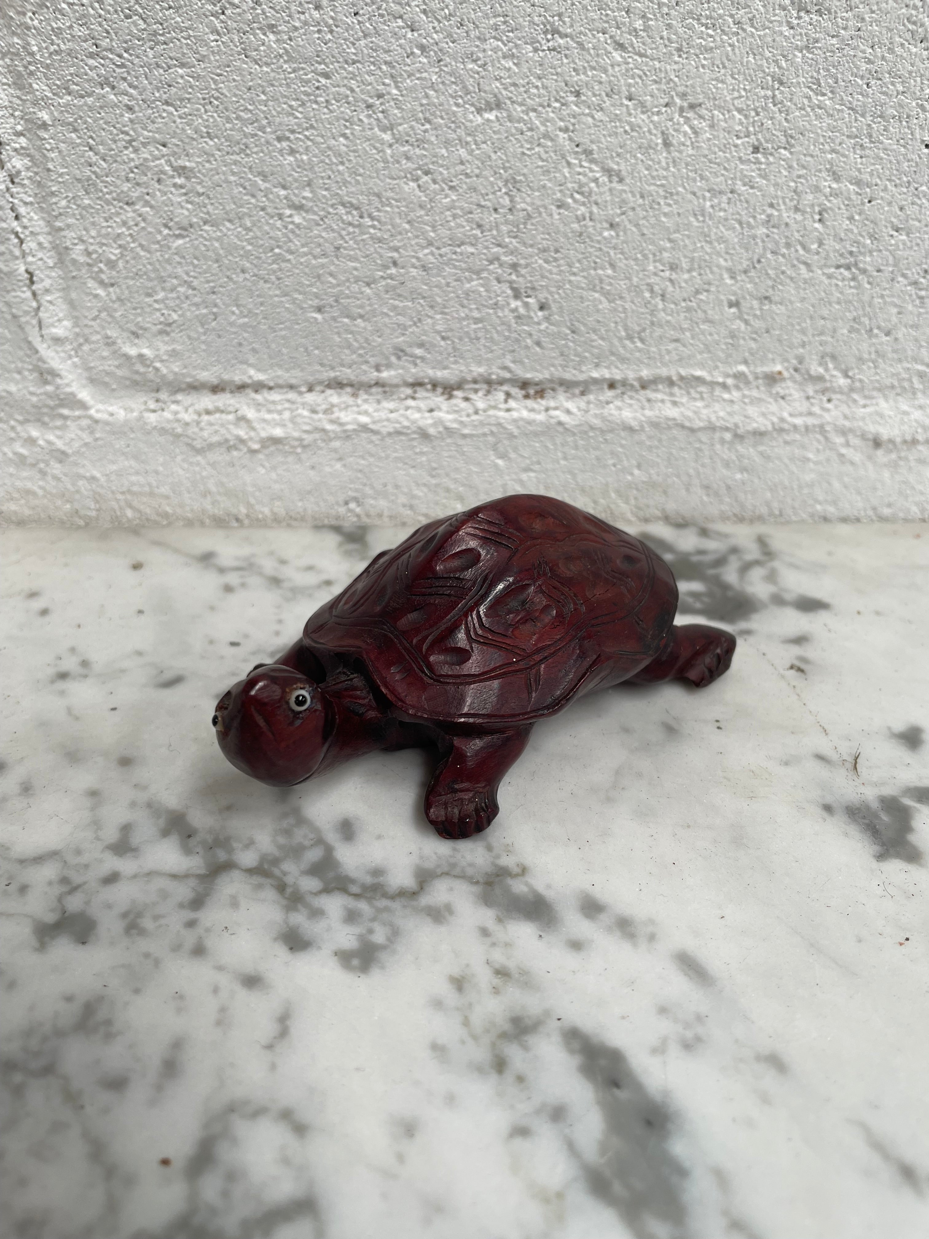 Vintage Hand Carved Rosewood Tortoise | Antique & Vintage | Moonee Ponds Antiques | Australia Wide Delivery