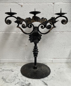 Rustic Wrought Iron Candle Holder | Antique & Vintage | Moonee Ponds Antiques | Australia Wide Delivery