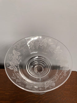 Stuart Crystal Comport Grape Design | Antique & Vintage | Moonee Ponds Antiques | Australia Wide Delivery