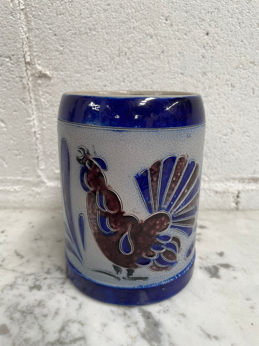 Vintage Mid Century Hand Painted Stoneware Mug