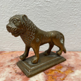 Vintage Cast Brass Lion Figure